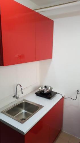 Kitchen with induction cooker 